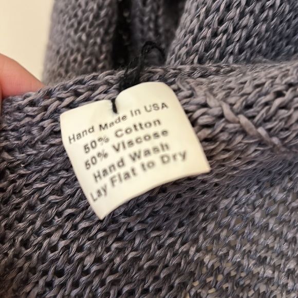 Skiff handmade grey cotton sweater - Picture 4 of 4